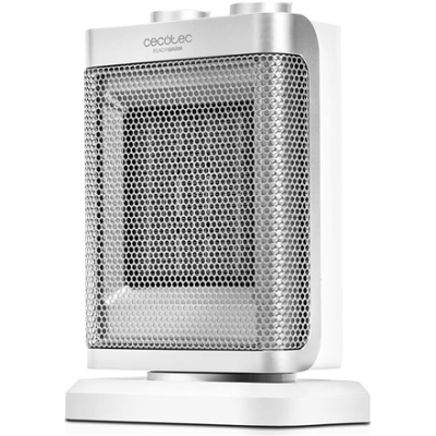Cecotec  |  Ready Warm 6100 keramisk rotējošais  |  Keramiskais sildītājs  |  1500 W  |  Jauda līmeņos 3  |  Piemērots telpām līdz 35-40 m³  |  Piemērots telpām līdz 15 m²  |  Balts