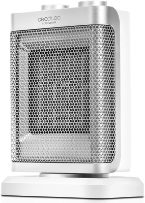 Cecotec  |  Ready Warm 6100 keramisk rotējošais  |  Keramiskais sildītājs  |  1500 W  |  Jauda līmeņos 3  |  Piemērots telpām līdz 35-40 m³  |  Piemērots telpām līdz 15 m²  |  Balts