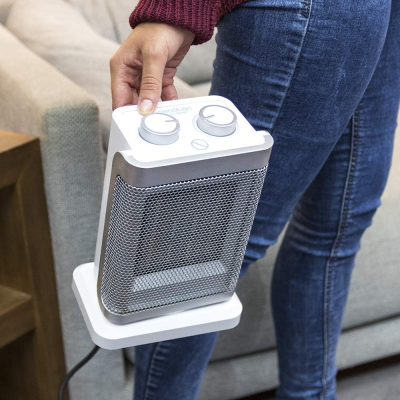Cecotec  |  Ready Warm 6100 keramisk rotējošais  |  Keramiskais sildītājs  |  1500 W  |  Jauda līmeņos 3  |  Piemērots telpām līdz 35-40 m³  |  Piemērots telpām līdz 15 m²  |  Balts