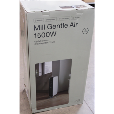 SALE OUT. Mill AB-H1500DN 1500W Oil Filled Radiator, White  |  Mill  |  Heater  |  AB-H1500DN  |  Oil Filled Radiator  |  1500 W  |  Number of power levels 3  |  Suitable for rooms up to 16-24 m²  |  White  |  DAMAGED PACKAGING