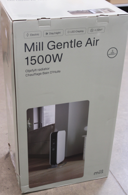 SALE OUT. Mill AB-H1500DN 1500W Oil Filled Radiator, White  |  Mill  |  Heater  |  AB-H1500DN  |  Oil Filled Radiator  |  1500 W  |  Number of power levels 3  |  Suitable for rooms up to 16-24 m²  |  White  |  DAMAGED PACKAGING