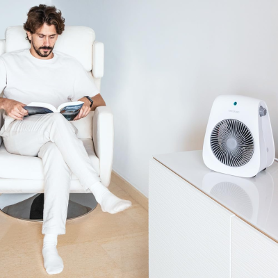 Cecotec ReadyWarm 2000 Max Force Balts  |  Ventilators sildītājs  |  2000 W  |  Jaudas līmeņu skaits 2  |  Piemērots telpām līdz 20 m²  |  Balts