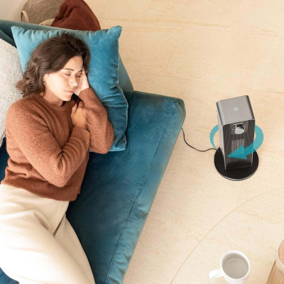 Cecotec ReadyWarm 2000 Max keramikas rotējošs  |  Keramiskais sildītājs  |  2000 W  |  Jauda līmeņu skaits 3  |  Piemērots telpām līdz 20 m²  |  Melns