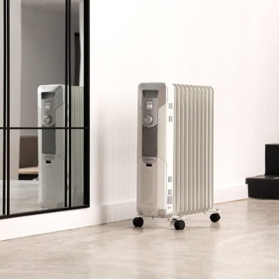 Cecotec ReadyWarm 11000 telpas  |  Eļļas radiators  |  2500 W  |  Jaudas līmeņu skaits 3  |  Piemērots telpām līdz 25 m²  |  Balts