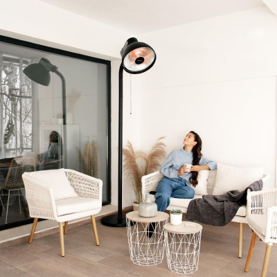 Cecotec ReadyWarm 21000 Carbon Focus  |  Infrasarkanais sildītājs  |  2100 W  |  Jaudas līmeņu skaits 3  |  Piemērots telpām līdz 20 m²  |  Melns  |  IP24