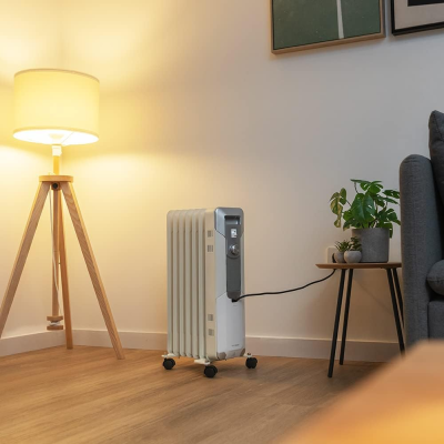 Cecotec ReadyWarm 7000 telpas  |  Eļļas radiators  |  1500 W  |  Jaudas līmeņu skaits 3  |  Piemērots telpām līdz 15 m²  |  Balts