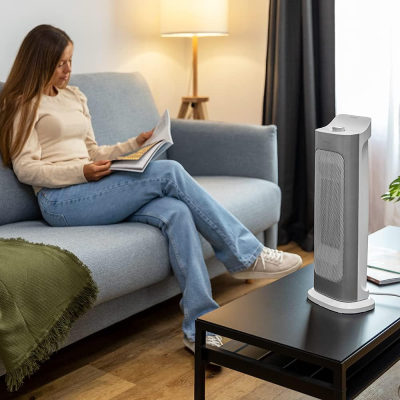 Cecotec ReadyWarm 6700 Ceramic Sky  |  Ceramic Heater  |  2000 W  |  Number of power levels 3  |  Suitable for rooms up to 20 m²  |  Suitable for rooms up to 45 m³  |  White