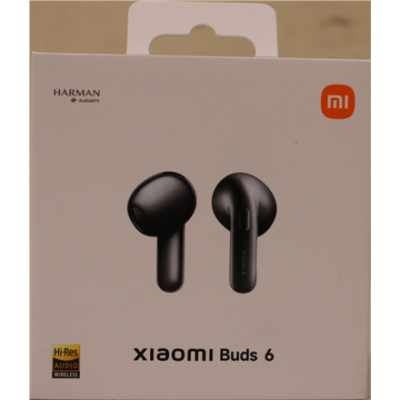 IZPĀRDOŠANA. Xiaomi Buds 6, Graphite Black  |  IZPĀRDOŠANA.  |  Xiaomi Buds 6  |  Bluetooth  |  Semi-in-ear  |  Microphone  |  Graphite Black  |  Noise canceling  |  DEMO  |  Warranty 24 month(s)  |  Wireless