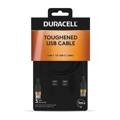 Duracell 1M USB-C to USB-C Charging Cable, 60W