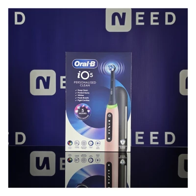 Oral-B iO5 Series Electric Toothbrush | Rechargeable | 5 Brushing Modes | 1 Brush Head | Pink