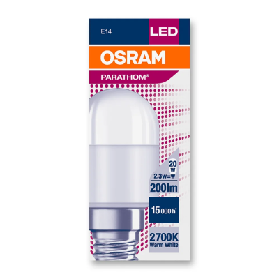 LED Bulb E14, T26, 2.3W, 200Lm, 2700K, 160°