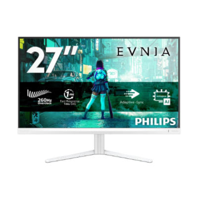 Philips Evnia 27M2N3201PL / 00  |  27 "  |  Fast IPS  |  FHD  |  16:9  |  260 Hz  |  1 ms  |  1920 x 1080 pikseļi  |  300 cd / m²  |  HDMI portu skaits 1  |  Balts