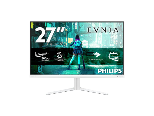 Philips Evnia 27M2N3201PL / 00  |  27 "  |  Fast IPS  |  FHD  |  16:9  |  260 Hz  |  1 ms  |  1920 x 1080 pikseļi  |  300 cd / m²  |  HDMI portu skaits 1  |  Balts