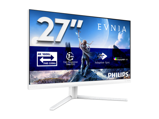 Philips 27M2N5901A / 00  |  27 "  |  Fast IPS  |  UHD  |  16:9  |  160 Hz  |  1 ms  |  3840 x 2160 pixels  |  350 cd / m²  |  HDMI ports quantity 2  |  White