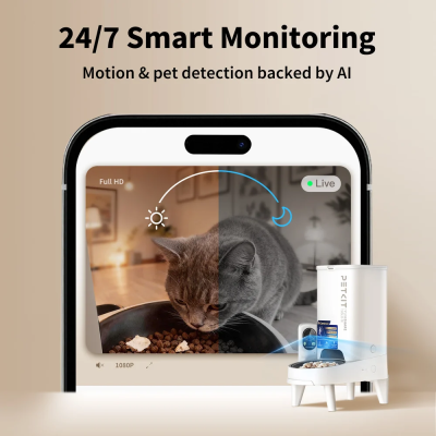 PETKIT P571 2 (D4H-2) YumShare Solo 2 barotājs ar kameru  |  Ietilpība 3 L  |  Materiāls ABS, 304 nerūsējošais tērauds, Silikons  |  Balts