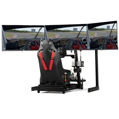 Next Level Racing Floor stand  |  Tilt  |  ELITE Free Standing Triple Add-On Monitor Stand  |  21-43 "  |  Black