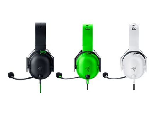 Razer spēļu austiņas  |  BlackShark V2 X  |  Vadu  |  Ap ausīm  |  Mikrofons  |  Īpašā baltā izdevumā  |  Troksni slāpējošas