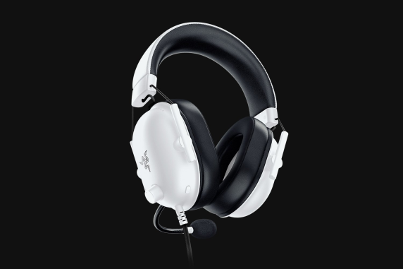 Razer spēļu austiņas  |  BlackShark V2 X  |  Vadu  |  Ap ausīm  |  Mikrofons  |  Īpašā baltā izdevumā  |  Troksni slāpējošas