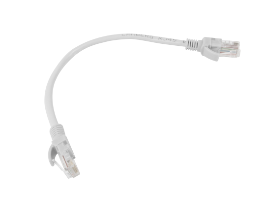 Lanberg Patchcord CAT.5E UTP 0.25M fluke passed 10-pack, Grey  |  PCU5-20CC-0025-S