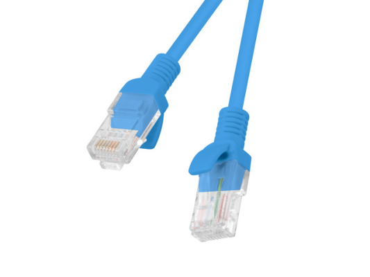 Lanberg Patchcord CAT.5E UTP 0.25M fluke izturējis 10 iepakojums, zils  |  PCU5-20CC-0025-B