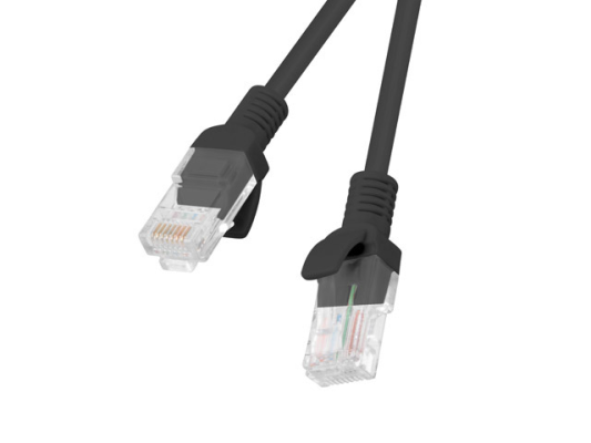 Lanberg Patchcord CAT.5E UTP 0.5M fluke passed 10-pack, Black  |  PCU5-20CC-0050-BK