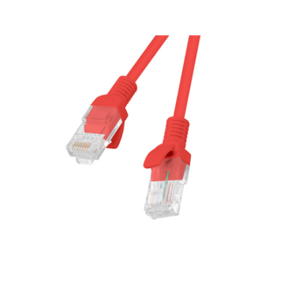 Lanberg Patchcord CAT.5E UTP 0.5M fluke passed 10-pack, Red  |  PCU5-20CC-0050-R