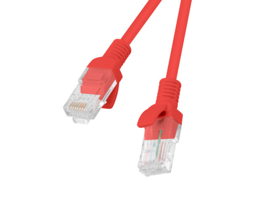 Lanberg Patchcord CAT.5E UTP 0.5M fluke passed 10-pack, Red  |  PCU5-20CC-0050-R