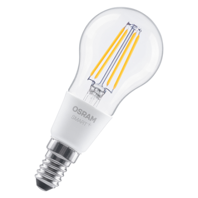 Osram SMART+ MATTER Лампочка Филаментная Диммируемая Классическая P40 827  |  E14  |  4 W  |  Теплый Белый  |  Wi-Fi