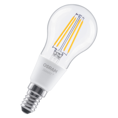 Osram SMART+ MATTER Лампочка Филаментная Диммируемая Классическая P40 827  |  E14  |  4 W  |  Теплый Белый  |  Wi-Fi