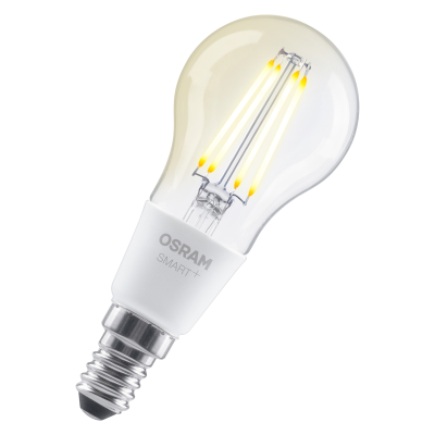 Osram SMART+ MATTER Лампочка Филаментная Диммируемая Классическая P40 827  |  E14  |  4 W  |  Теплый Белый  |  Wi-Fi