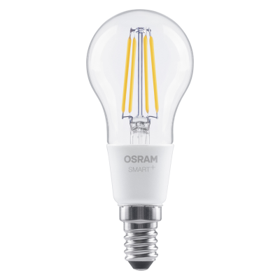 Osram SMART+ MATTER Лампочка Филаментная Диммируемая Классическая P40 827  |  E14  |  4 W  |  Теплый Белый  |  Wi-Fi