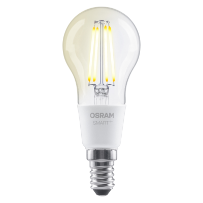 Osram SMART+ MATTER Лампочка Филаментная Диммируемая Классическая P40 827  |  E14  |  4 W  |  Теплый Белый  |  Wi-Fi