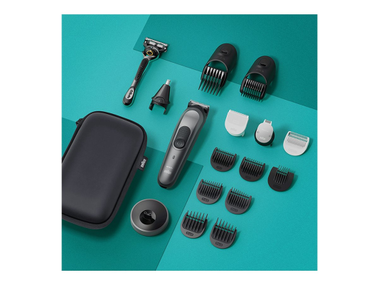 Braun  |  17-in-1 Multi-grooming Style Kit  |  MGK7491  |  Cordless  |  Number of length steps 13  |  Grey