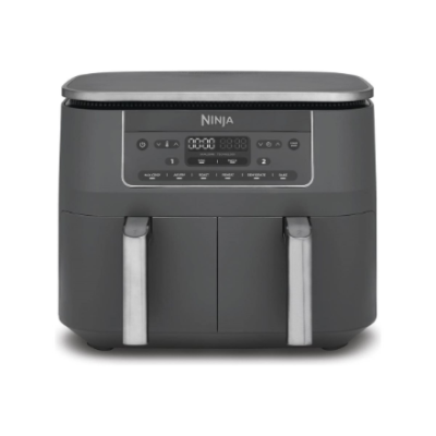 NINJA Divkāršais karstā gaisa friteze  |  DZ300EU  |  Jauda 2400 W  |  Ietilpība 7.6 L  |  Pelēks