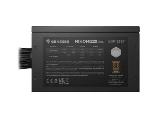 Genesis  |  PSU  |  Nihon 650NM  |  650 W  |  Melna