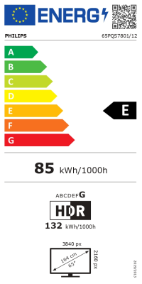 Philips 65PQS7801 / 12 65" (164 cm) 4K QLED Ambilight viedtelevizors  |  Philips