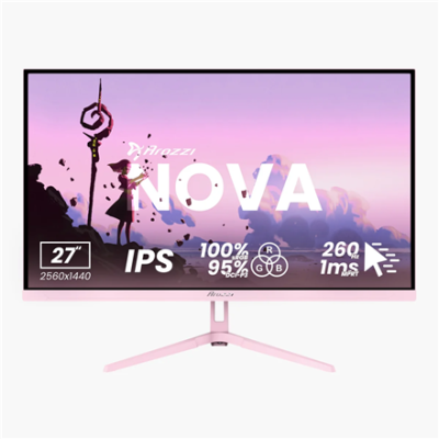 Arozzi Nova 27" IPS, 260Hz, Computer Monitor - Pink