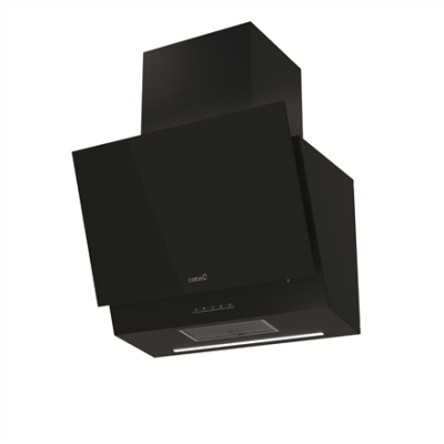 Cata Hood THALASSA 600 GBK Width 60 cm, Max 811 m³ / h, Black Glass  |  CATA