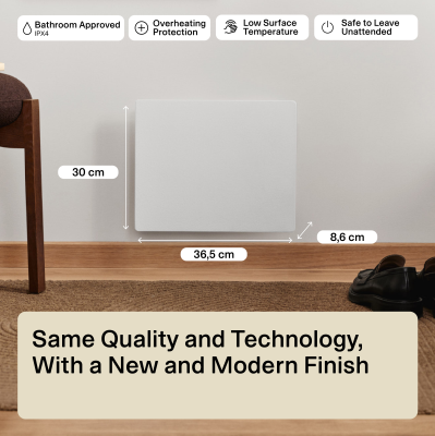 Mill COLOR250 Color Panel Heater, Paintable, 250 W, White