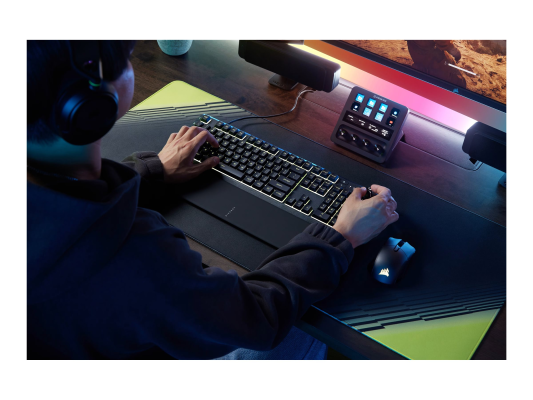 CORSAIR SKIFF 100 PLUS Провода RGB Мембранная Игровая Клавиатура, 10-Зонная RGB LED