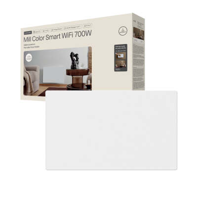 Mill COLOR700WIFI4 Color Panel Heater, Paintable, 700 W, Wifi+App control, White