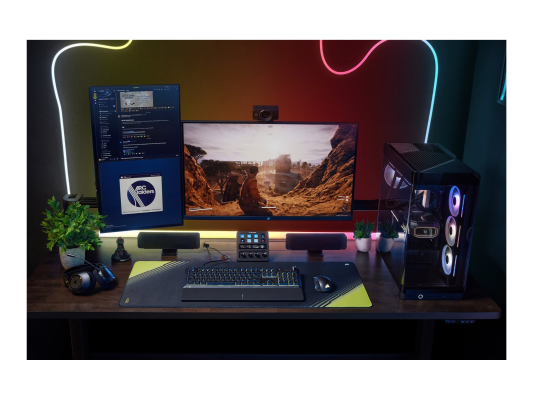 CORSAIR SKIFF 100 Провода RGB Мембранная Игровая Клавиатура, 10-Зонная RGB LED