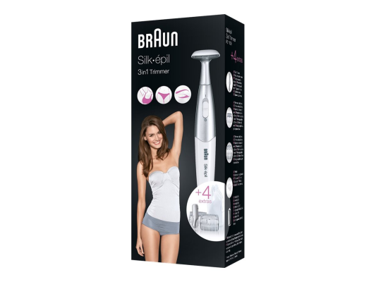 Braun Precision hair remover  |  Silk-épil FG1100  |  Cordless  |  Number of length steps 2  |  White