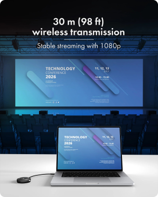 Raidsonic bezvadu USB-C uz HDMI video pārraides sistēma  |  IB-WL101