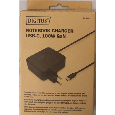 SALE OUT. Digitus Notebook Charger USB-C, 100W GaN  /   |  SALE OUT. Digitus Notebook Charger USB-C, 100W  |  DA-10072  |  DAMAGED PACKAGING