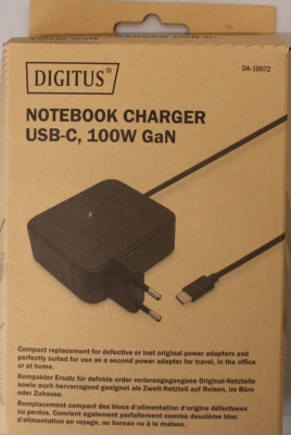 SALE OUT. Digitus Notebook Charger USB-C, 100W GaN  /   |  SALE OUT. Digitus Notebook Charger USB-C, 100W  |  DA-10072  |  DAMAGED PACKAGING