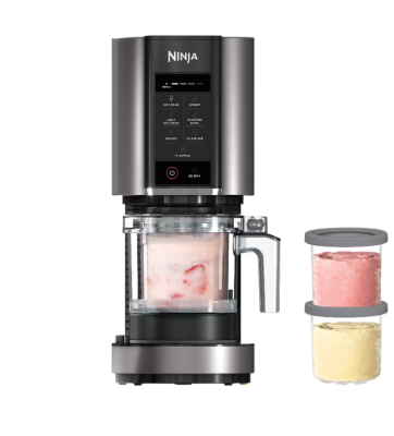 NINJA saldējuma pagatavotājs  |  NC302EU CREAMi 7-in-1  |  Jauda 800 W  |  Ietilpība 0.493 L  |  Melns / Sudrabs