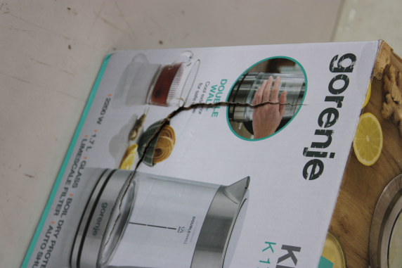 IZPĀRDOŠANA. Gorenje K17GDWII Tējkanna, Elektriskā, Jauda 1.7 L, Jauda 2200 W, Nerūsējošais tērauds  |  IZPĀRDOŠANA.  |  Gorenje Tējkanna  |  K17GDWII  |  2200 W  |  Elektriskā  |  1.7 L  |  360° rotējoša pamatne  |  Nerūsējošais tērauds / Stikls  |  Nerū