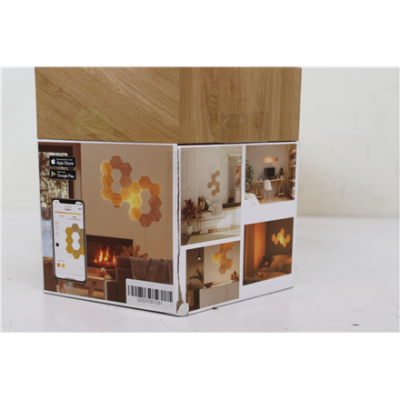 SALE OUT. Nanoleaf Elements Wood Look Hexagons Starter Kit (13 panels)  |  Cool White + Warm White  |  DAMAGED PACKAGING
