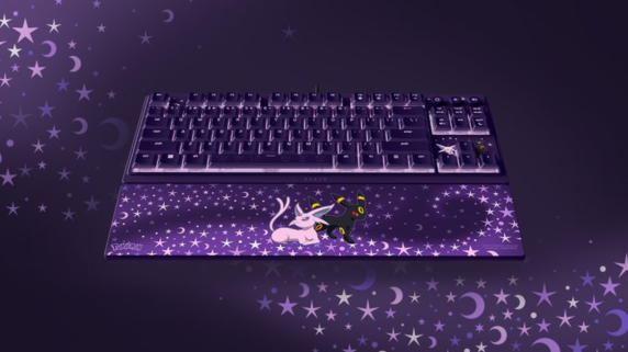 Razer Ornata V3 Tenkeyless  |  Gaming keyboard  |  Wired  |  US  |  Razer Mecha-Membrane Switches  |  Wrist Rest  |  Pokémon Espeon / Umbreon Edition